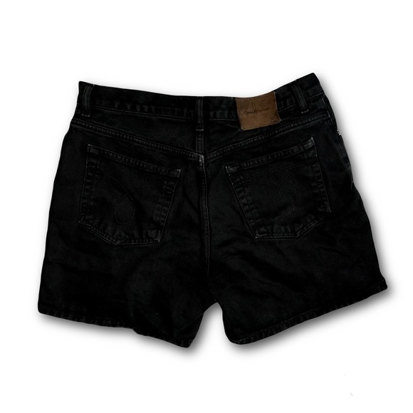 Vintage Calvin Klein Jeans black denim shorts size 10 - Picture 2 of 6
